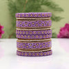 Purple Color Thread Bangle Set: 2.10 (TRB183PRP-2.10)