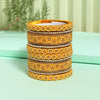 Yellow Color Thread Bangle Set: 2.4 (TRB183YLW-2.4)