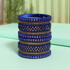 Blue Color Thread Bangle Set: 2.4 (TRB184BLU-2.4)