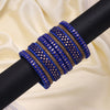 Blue Color Thread Bangle Set: 2.4 (TRB184BLU-2.4)