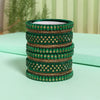 Green Color Thread Bangle Set: 2.4 (TRB184GRN-2.4)