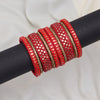 Maroon Color Thread Bangle Set: 2.10 (TRB184MRN-2.10)