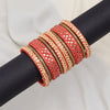 Peach Color Thread Bangle Set: 2.10 (TRB184PCH-2.10)