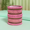 Pink Color Thread Bangle Set: 2.4 (TRB184PNK-2.4)