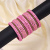 Pink Color Thread Bangle Set: 2.4 (TRB184PNK-2.4)