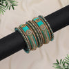 Light Green Color Velvet Thread Bangle Set: 2.12 (TRB185LGRN-2.12)