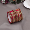 Rani Color Velvet Thread Bangle Set: 2.10 (TRB185RNI-2.10)