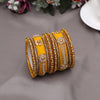 Yellow Color Velvet Thread Bangle Set: 2.12 (TRB185YLW-2.12)