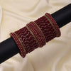 Maroon Color Fashion Bangle Set: 2.6 (TRB186MRN-2.6)