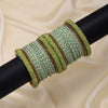 Parrot Green Color Fashion Bangle Set: 2.6 (TRB186PGRN-2.6)