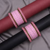 Pink Color Fashion Bangle Set: 2.6 (TRB186PNK-2.6)