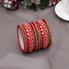 Dark Pink Color Thread Bangle Set: 2.8 (TRB187DPNK-2.8)