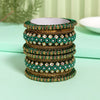 Green Color Thread Bangle Set: 2.4 (TRB187GRN-2.4)