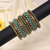 Green Color Thread Bangle Set: 2.4 (TRB187GRN-2.4)