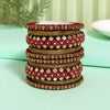 Maroon Color Thread Bangle Set: 2.4 (TRB187MRN-2.4)