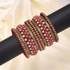 Maroon Color Thread Bangle Set: 2.4 (TRB187MRN-2.4)