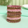 Pink Color Thread Bangle Set: 2.4 (TRB187PNK-2.4)