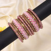 Pink Color Thread Bangle Set: 2.4 (TRB187PNK-2.4)