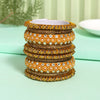 Yellow Color Thread Bangle Set: 2.4 (TRB187YLW-2.4)