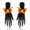 Red & Yellow Color Synthetic Rose Floral Bridal Set (TRN1780REDYLW)