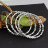 Silver Color American Diamond Brass Bangle Set Size: 2.8 (ADB150SLV-2.8)