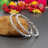 Silver Color American Diamond Brass Bangle Set Size: 2.8 (ADB150SLV-2.8)