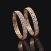 White Color American Diamond Brass Bangles Size: 2.10 (ADB180WHT-2.10)