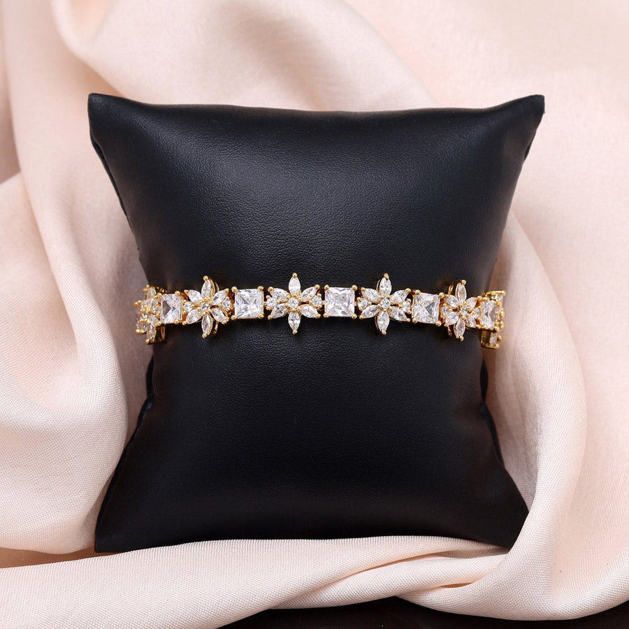 VR Fashion HUB American Diamond Bracelet Ring For Women