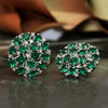 Crystal Green Color American Diamond Earrings (ADE183CGRN)