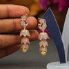 White Color American Diamond Rose Gold Earrings (ADE292WHT)