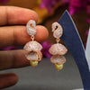 White Color American Diamond Rose Gold Earrings (ADE293WHT)