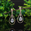White Color American Diamond Rose Gold Earrings (ADE295WHT)