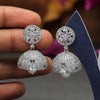 Silver Color American Diamond Earrings (ADE296SLV)