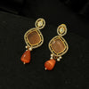Peach Color American Diamond Earrings (ADE314PCH)