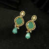 Pista Green Color American Diamond Earrings (ADE314PGRN)