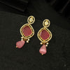 Pink Color American Diamond Earrings (ADE314PNK)