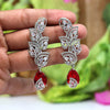 Red Color American Diamond Earrings (ADE317RED)