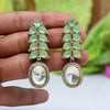 Pista Green Color American Diamond Earrings (ADE319PGRN)