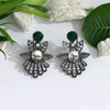 Green Color American Diamond Earrings (ADE322GRN)