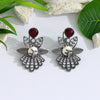 Red Color American Diamond Earrings (ADE322RED)