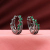 Green Color American Diamond Earrings (ADE324GRN)