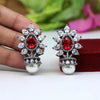 Red Color American Diamond Earrings (ADE325RED)