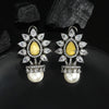 Yellow Color American Diamond Earrings (ADE325YLW)