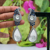 Blue Color American Diamond Earrings (ADE326BLU)