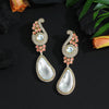 Dark Peach Color American Diamond Earrings (ADE327DPCH)