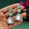 Parrot Green Color American Diamond Earrings (ADE330PGRN)