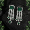 Green Color Premium American Diamond Earrings (ADE333GRN)