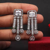 Silver Color Premium American Diamond Earrings (ADE333SLV)
