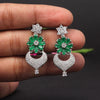 Green Color Premium American Diamond Earrings (ADE334GRN)