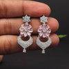 Pink Color Premium American Diamond Earrings (ADE334PNK)